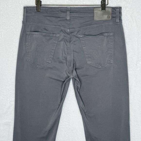 AG Adriano Goldschmied Everett Slim Straight Pants Gray Chinos Mens 34 - Picture 9 of 16